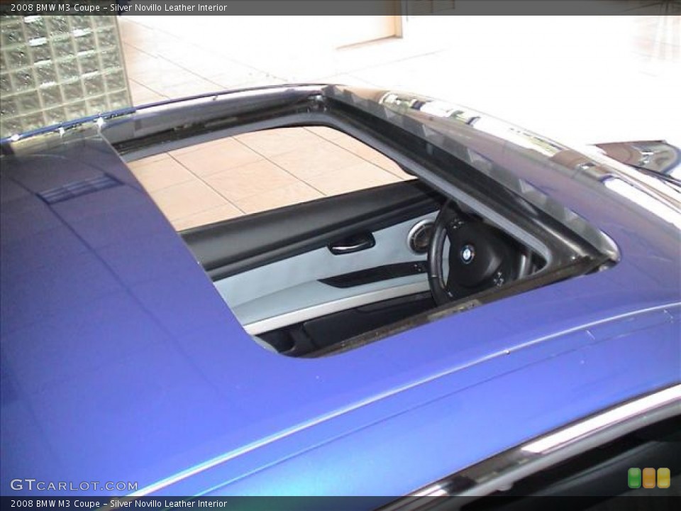 Silver Novillo Leather Interior Sunroof for the 2008 BMW M3 Coupe #56118209