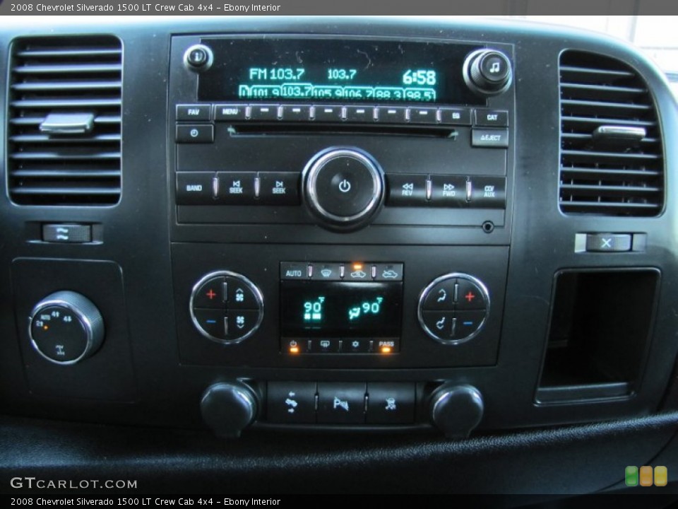 Ebony Interior Controls for the 2008 Chevrolet Silverado 1500 LT Crew Cab 4x4 #56119733