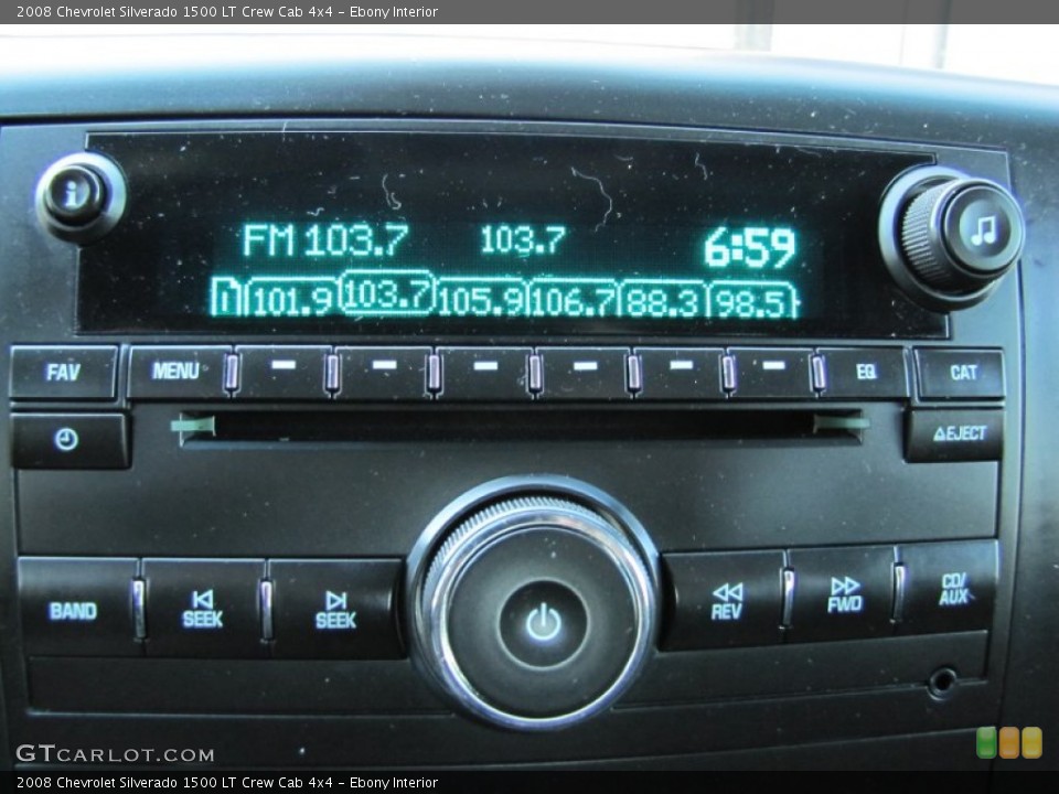 Ebony Interior Audio System for the 2008 Chevrolet Silverado 1500 LT Crew Cab 4x4 #56119739