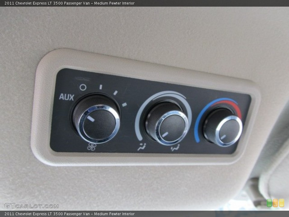 Medium Pewter Interior Controls for the 2011 Chevrolet Express LT 3500 Passenger Van #56121018