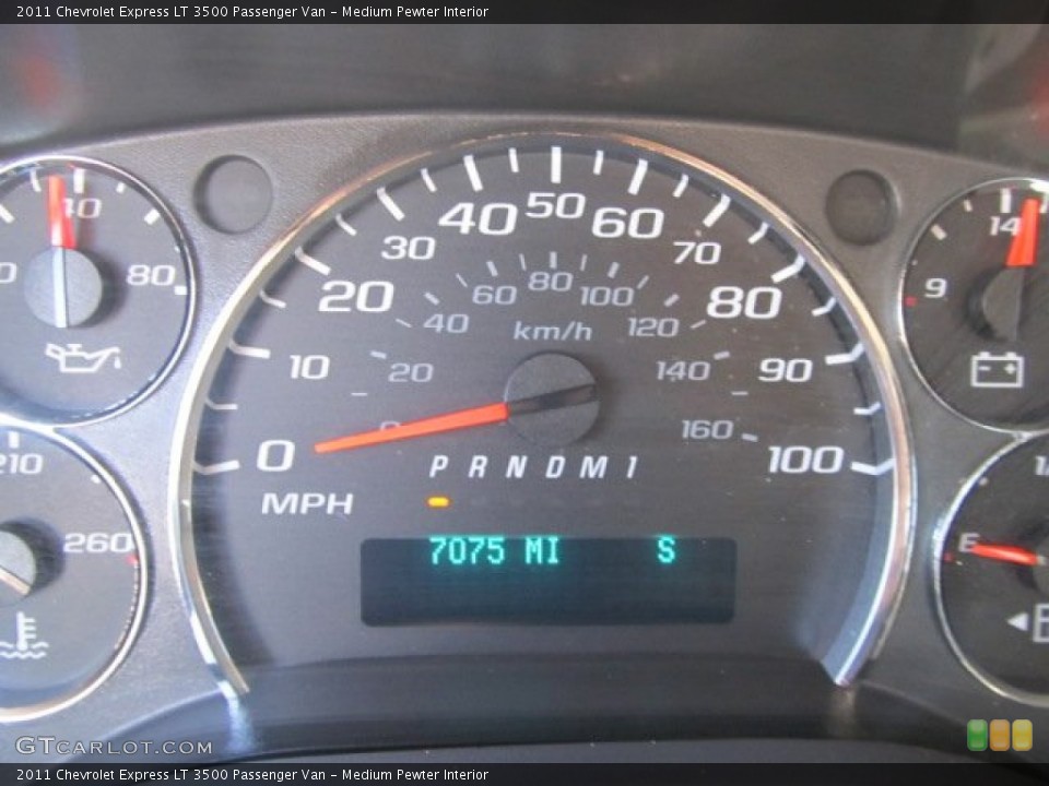 Medium Pewter Interior Gauges for the 2011 Chevrolet Express LT 3500 Passenger Van #56121083