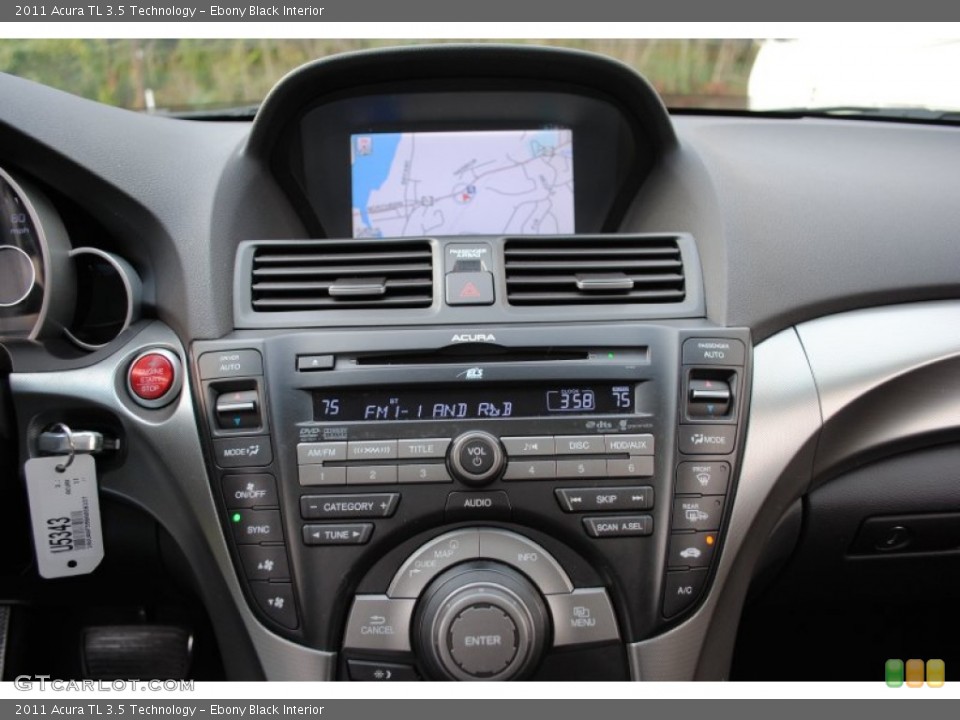 Ebony Black Interior Controls for the 2011 Acura TL 3.5 Technology #56122856