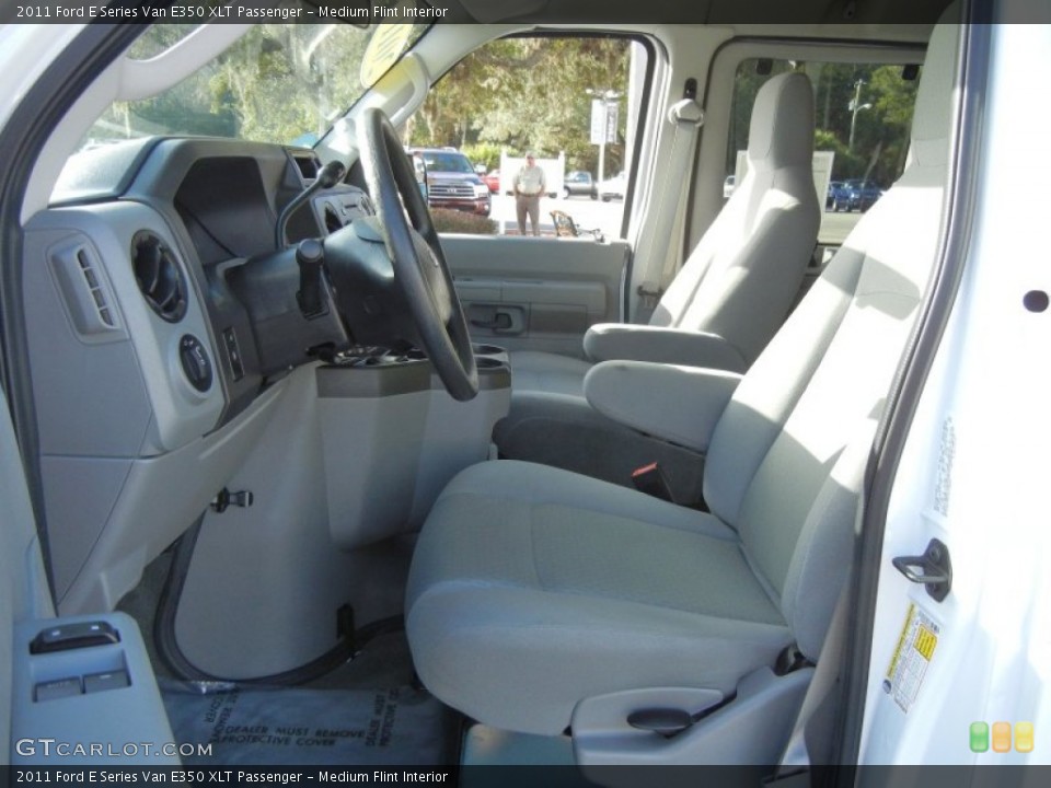 Medium Flint Interior Photo for the 2011 Ford E Series Van E350 XLT Passenger #56123651