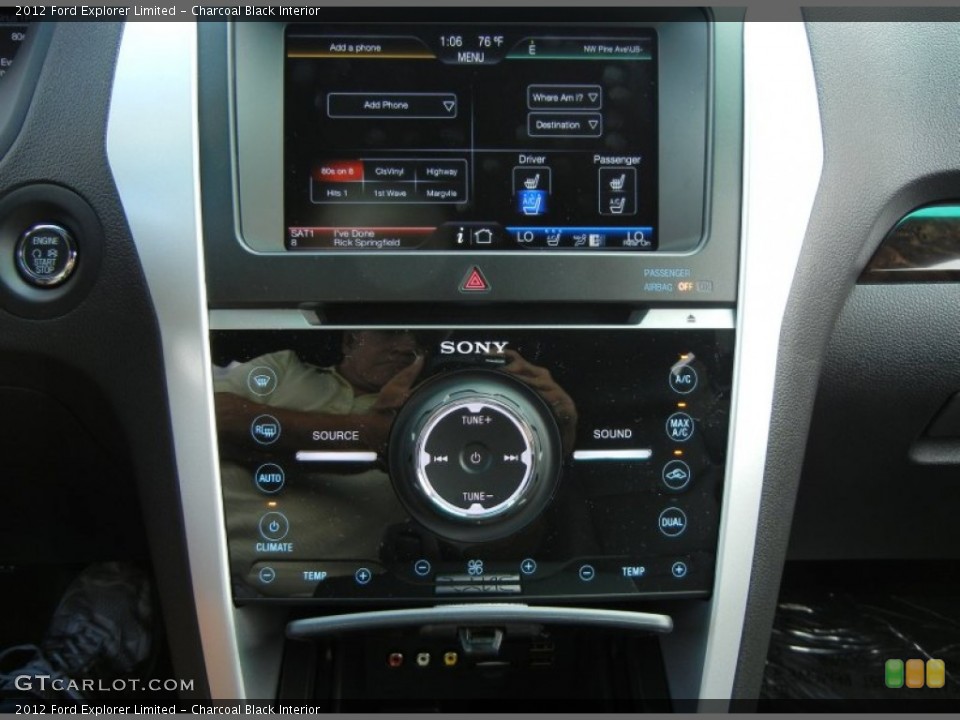 Charcoal Black Interior Controls for the 2012 Ford Explorer Limited #56126960