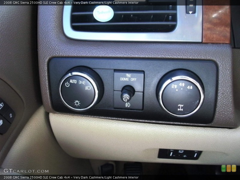 Very Dark Cashmere/Light Cashmere Interior Controls for the 2008 GMC Sierra 2500HD SLE Crew Cab 4x4 #56127287