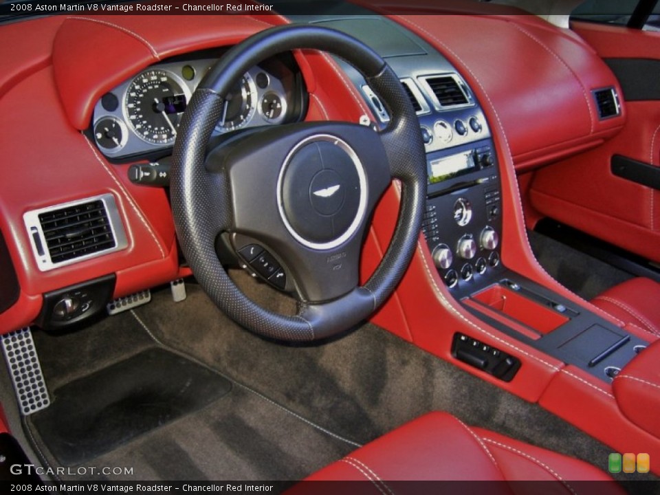 Chancellor Red Interior Steering Wheel for the 2008 Aston Martin V8 Vantage Roadster #56129093