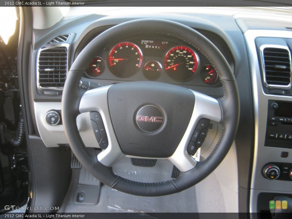 Light Titanium Interior Steering Wheel for the 2012 GMC Acadia SL #56130527