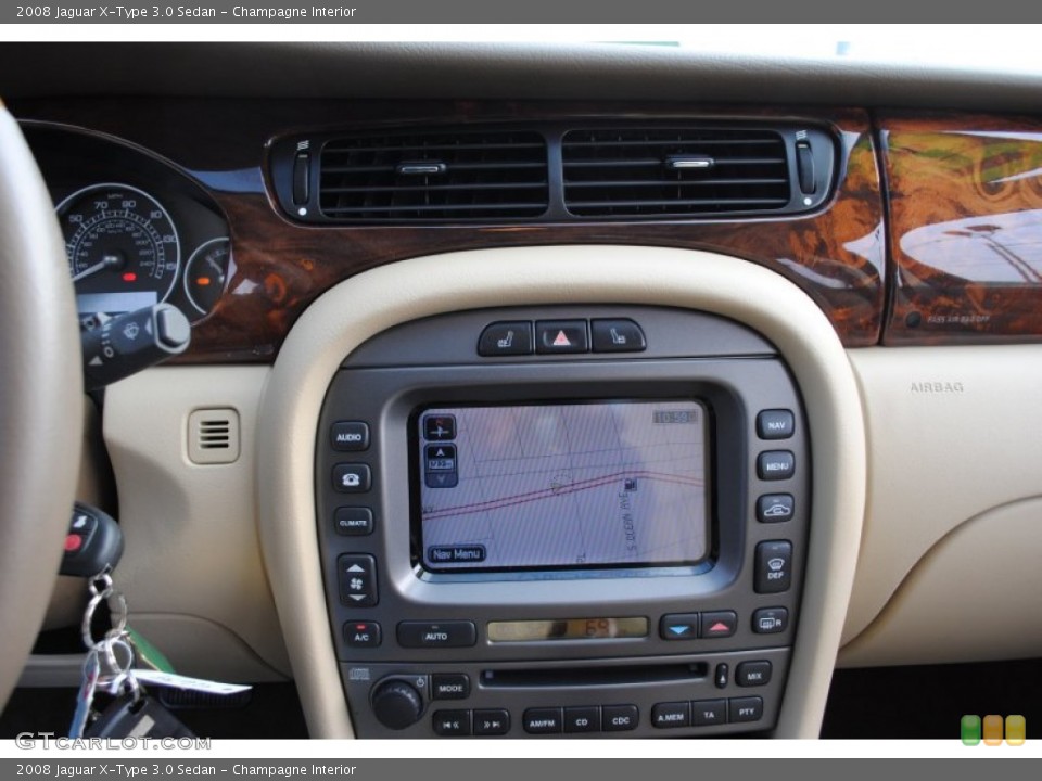 Champagne Interior Navigation for the 2008 Jaguar X-Type 3.0 Sedan #56132051