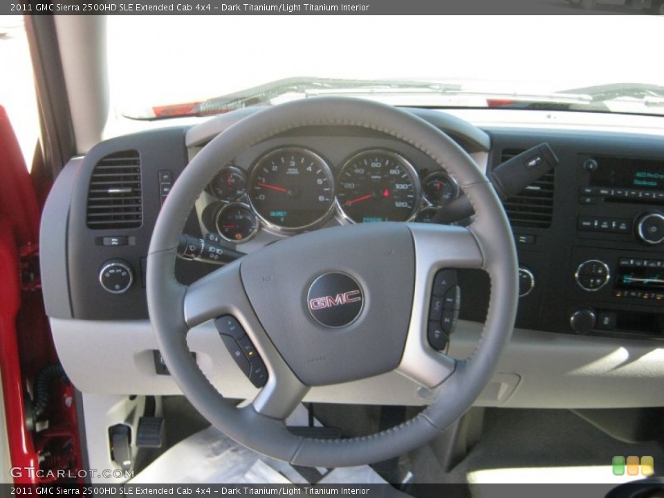 Dark Titanium/Light Titanium Interior Steering Wheel for the 2011 GMC Sierra 2500HD SLE Extended Cab 4x4 #56132501
