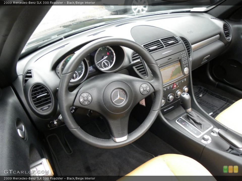Black/Beige Interior Dashboard for the 2009 Mercedes-Benz SLK 300 Roadster #56133303