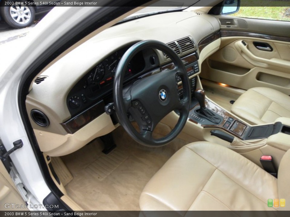 Sand Beige Interior Photo for the 2003 BMW 5 Series 540i Sedan #56134571