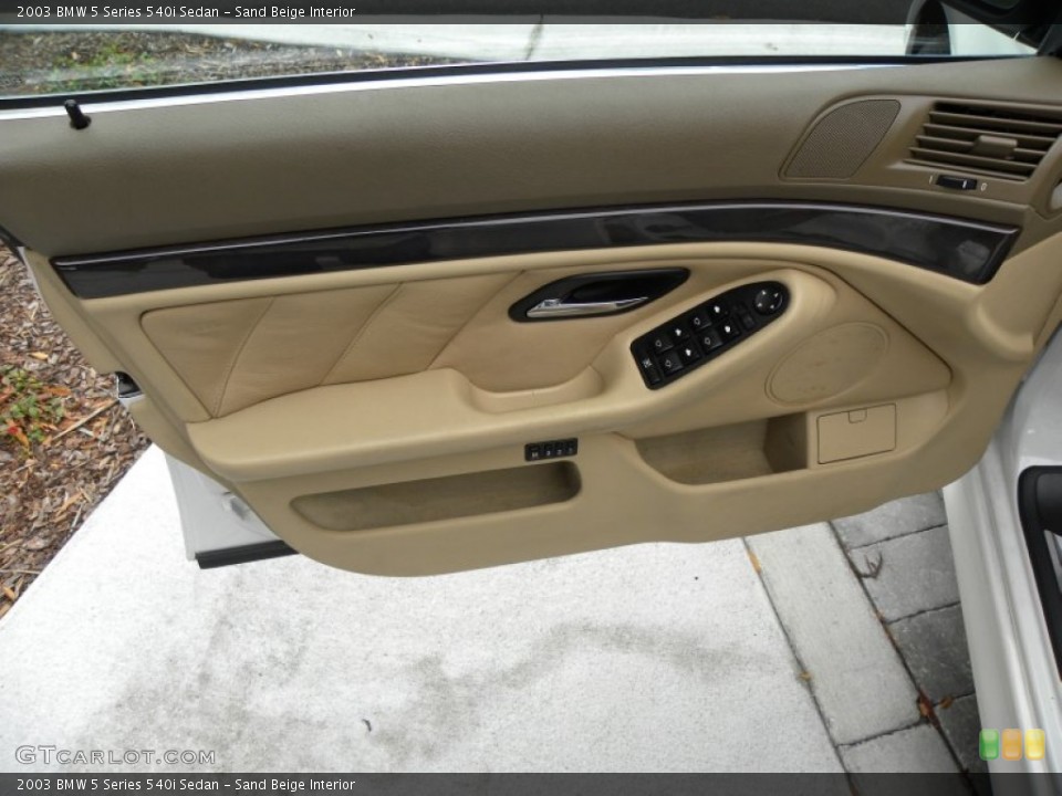 Sand Beige Interior Door Panel for the 2003 BMW 5 Series 540i Sedan #56134595