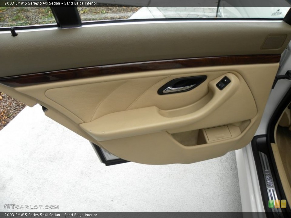 Sand Beige Interior Door Panel for the 2003 BMW 5 Series 540i Sedan #56134616