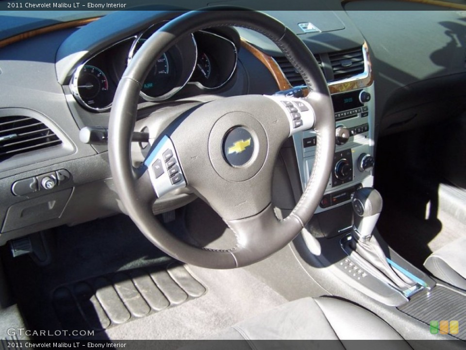 Ebony Interior Steering Wheel for the 2011 Chevrolet Malibu LT #56135417