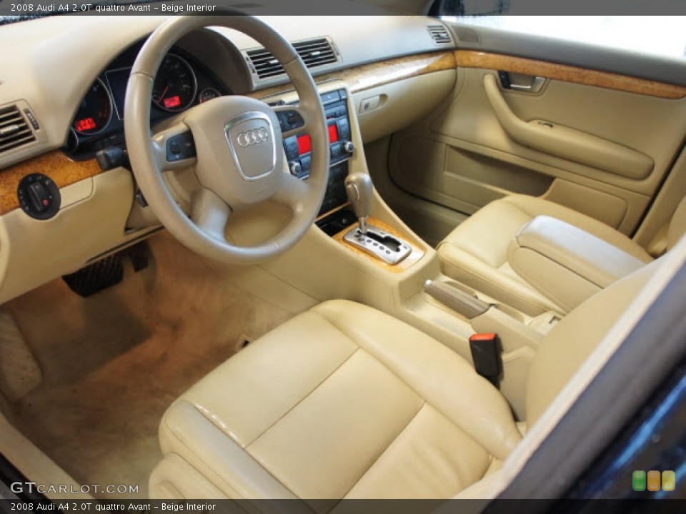 Beige 2008 Audi A4 Interiors