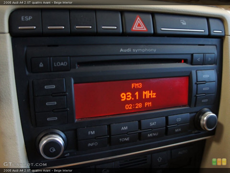 Beige Interior Audio System for the 2008 Audi A4 2.0T quattro Avant #56136278