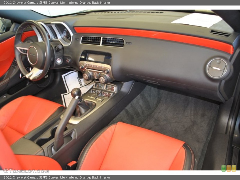 Inferno Orange/Black Interior Dashboard for the 2011 Chevrolet Camaro SS/RS Convertible #56136449