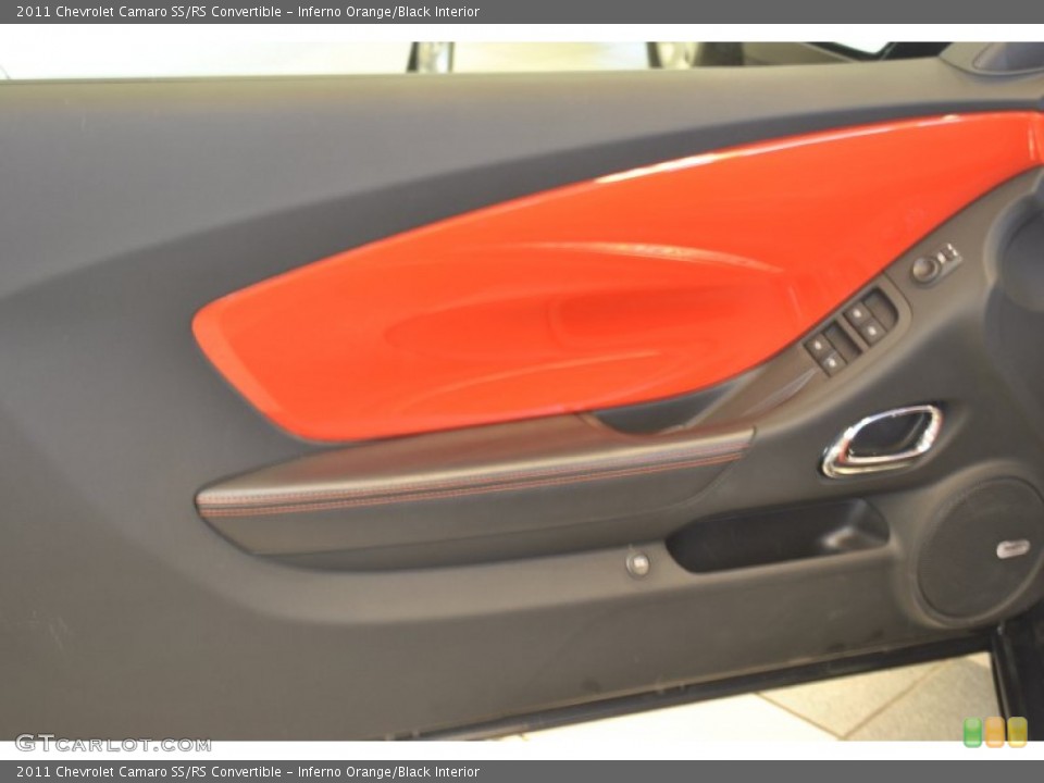 Inferno Orange/Black Interior Door Panel for the 2011 Chevrolet Camaro SS/RS Convertible #56136467