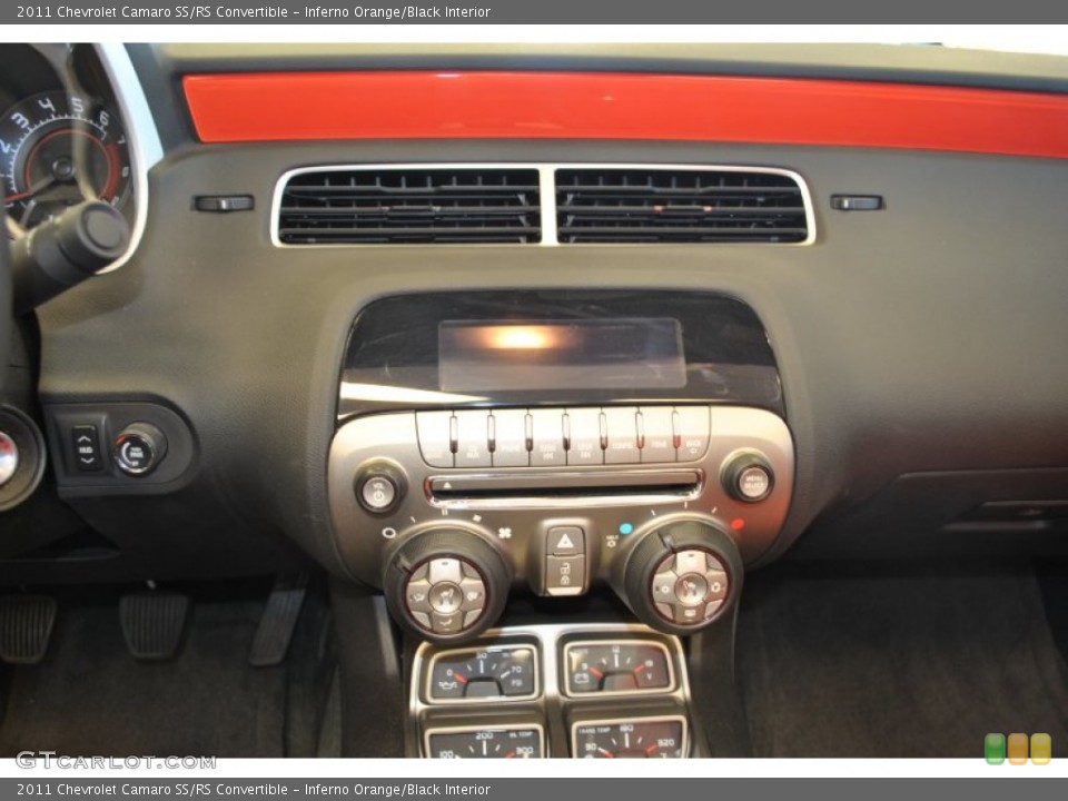 Inferno Orange/Black Interior Controls for the 2011 Chevrolet Camaro SS/RS Convertible #56136494