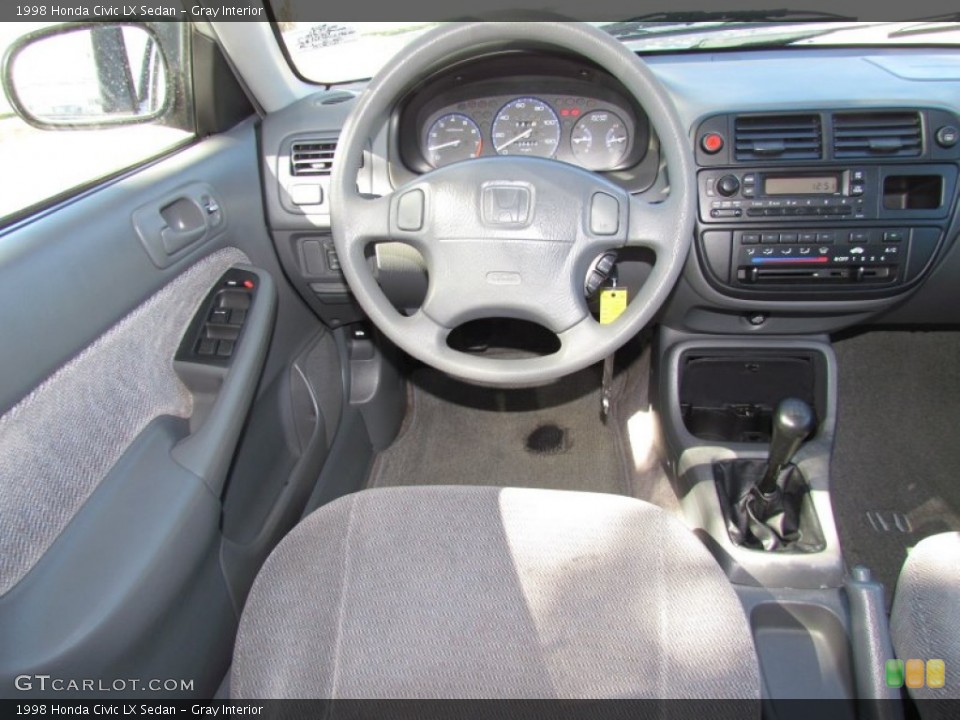 Gray Interior Dashboard For The 1998 Honda Civic Lx Sedan