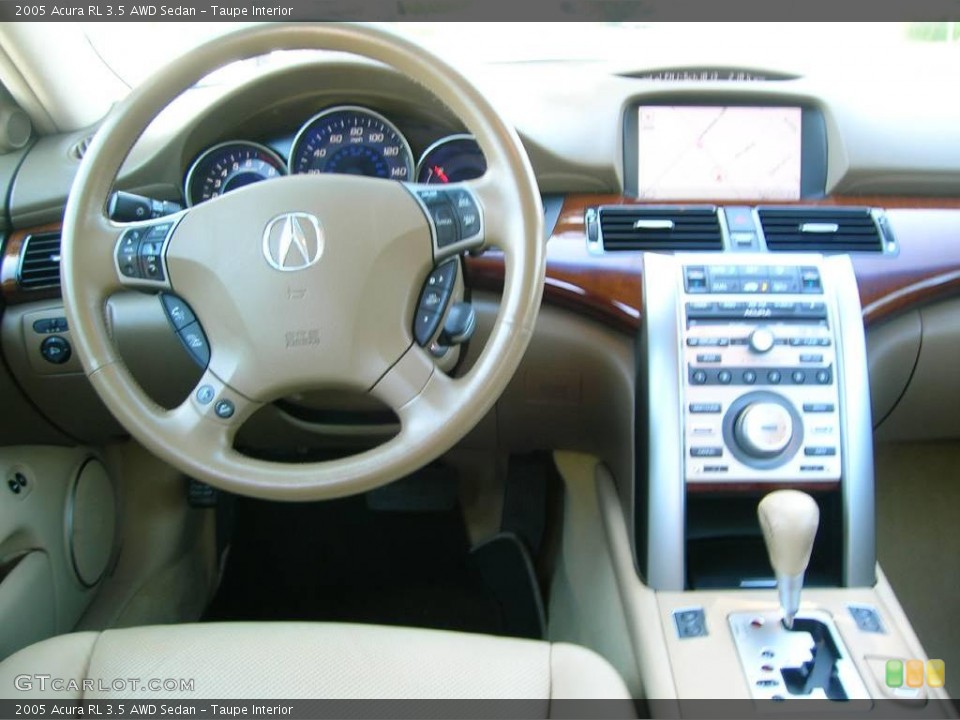 Taupe Interior Dashboard for the 2005 Acura RL 3.5 AWD Sedan #5613813