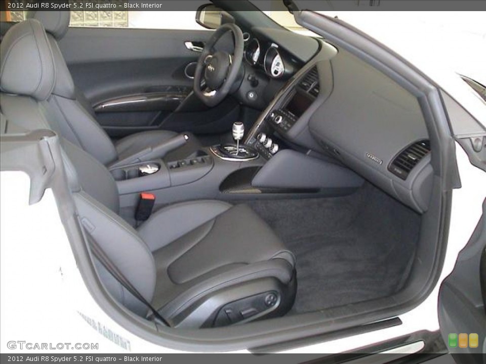 Black Interior Photo for the 2012 Audi R8 Spyder 5.2 FSI quattro #56138972