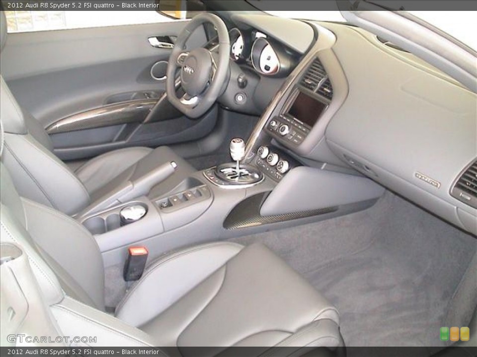 Black Interior Photo for the 2012 Audi R8 Spyder 5.2 FSI quattro #56138981