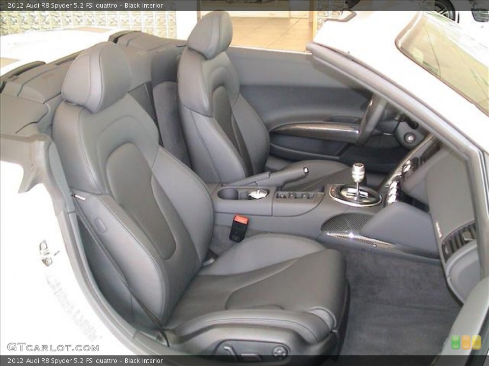Black Interior Photo for the 2012 Audi R8 Spyder 5.2 FSI quattro #56138990