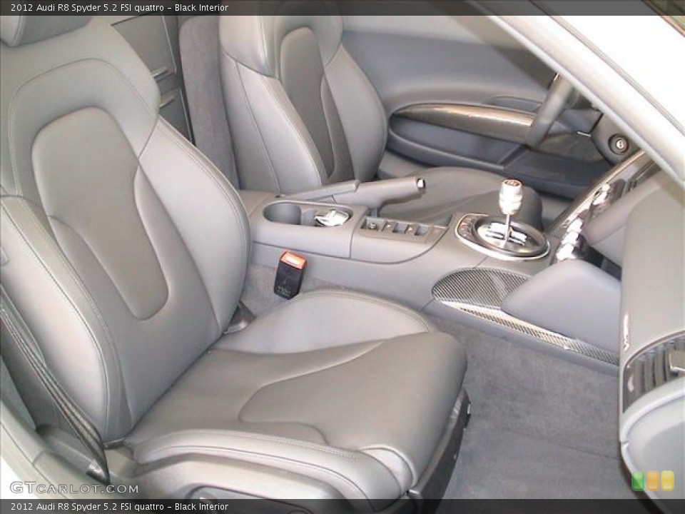 Black Interior Photo for the 2012 Audi R8 Spyder 5.2 FSI quattro #56138999