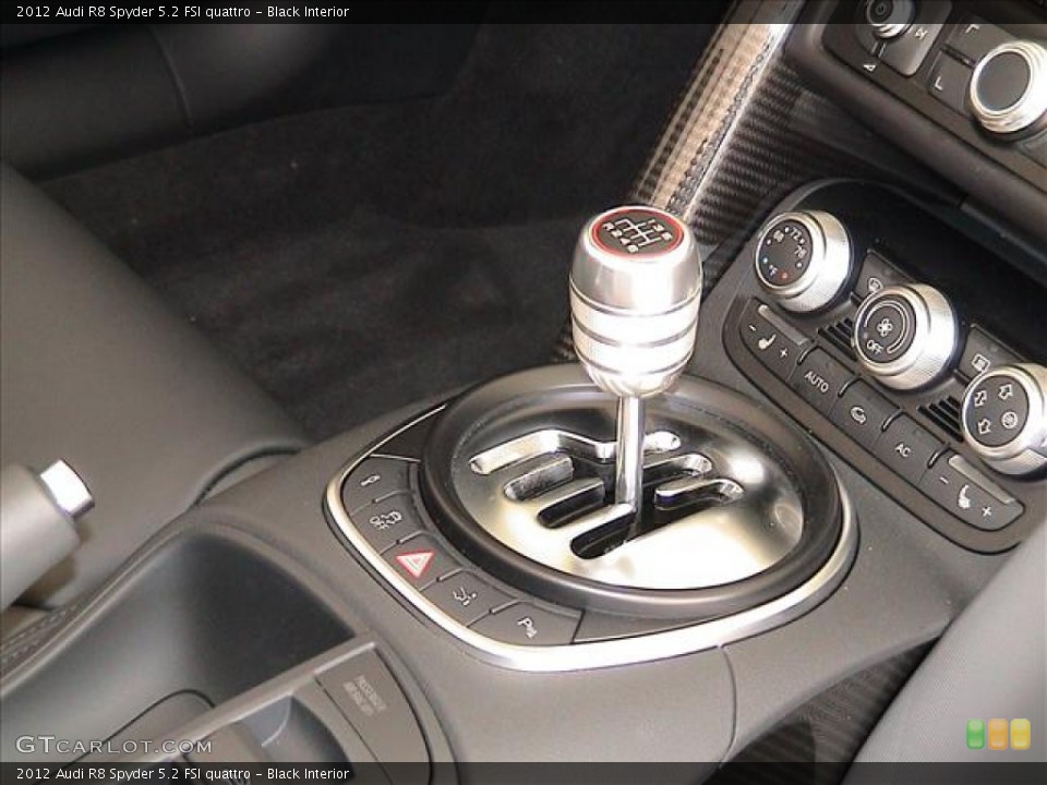 Black Interior Transmission for the 2012 Audi R8 Spyder 5.2 FSI quattro #56139008
