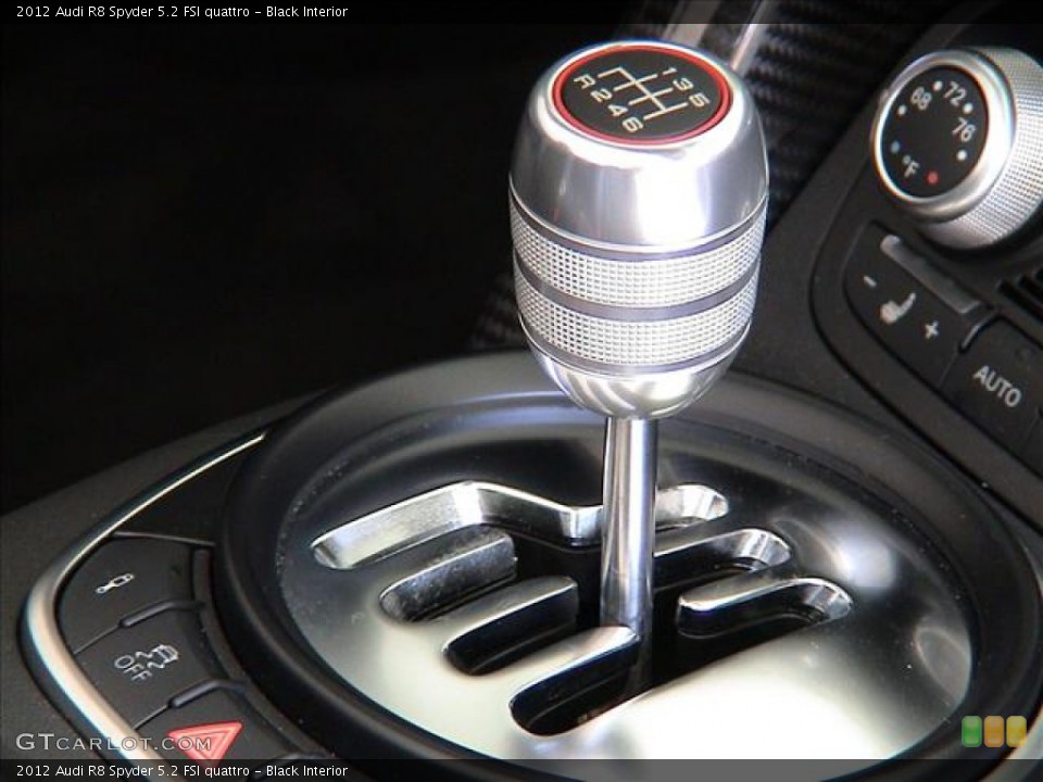 Black Interior Transmission for the 2012 Audi R8 Spyder 5.2 FSI quattro #56139017