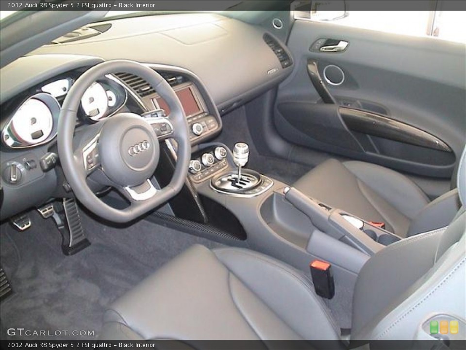 Black Interior Prime Interior for the 2012 Audi R8 Spyder 5.2 FSI quattro #56139035