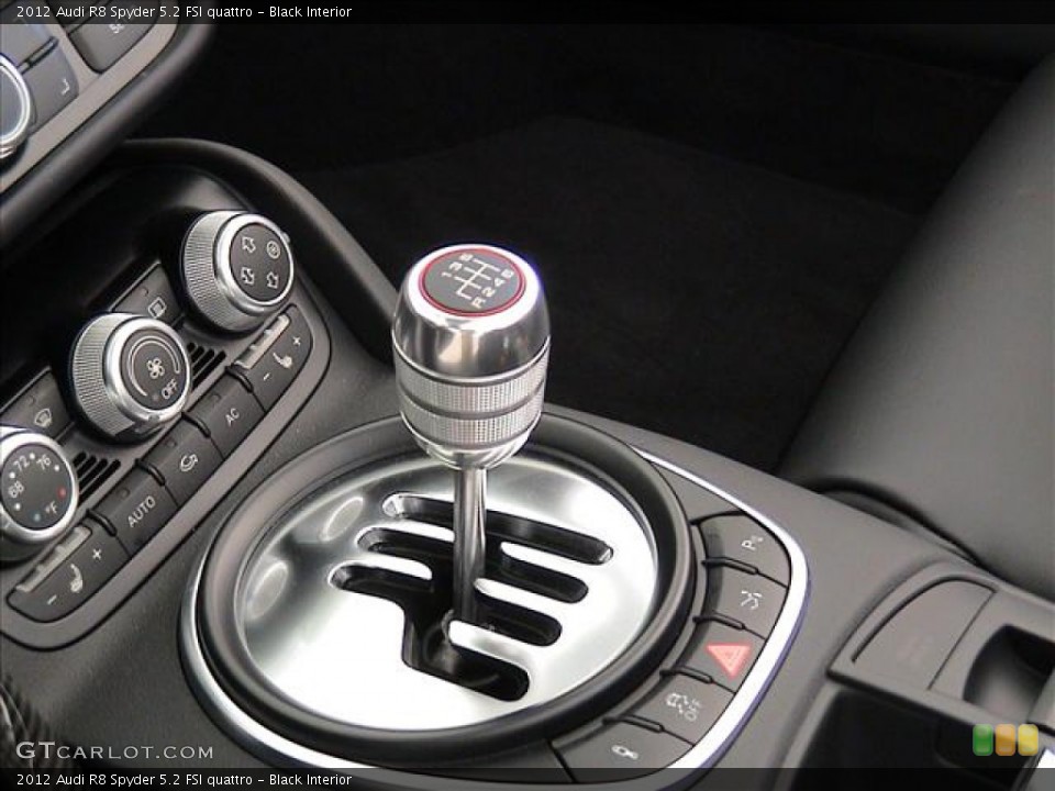 Black Interior Transmission for the 2012 Audi R8 Spyder 5.2 FSI quattro #56139053