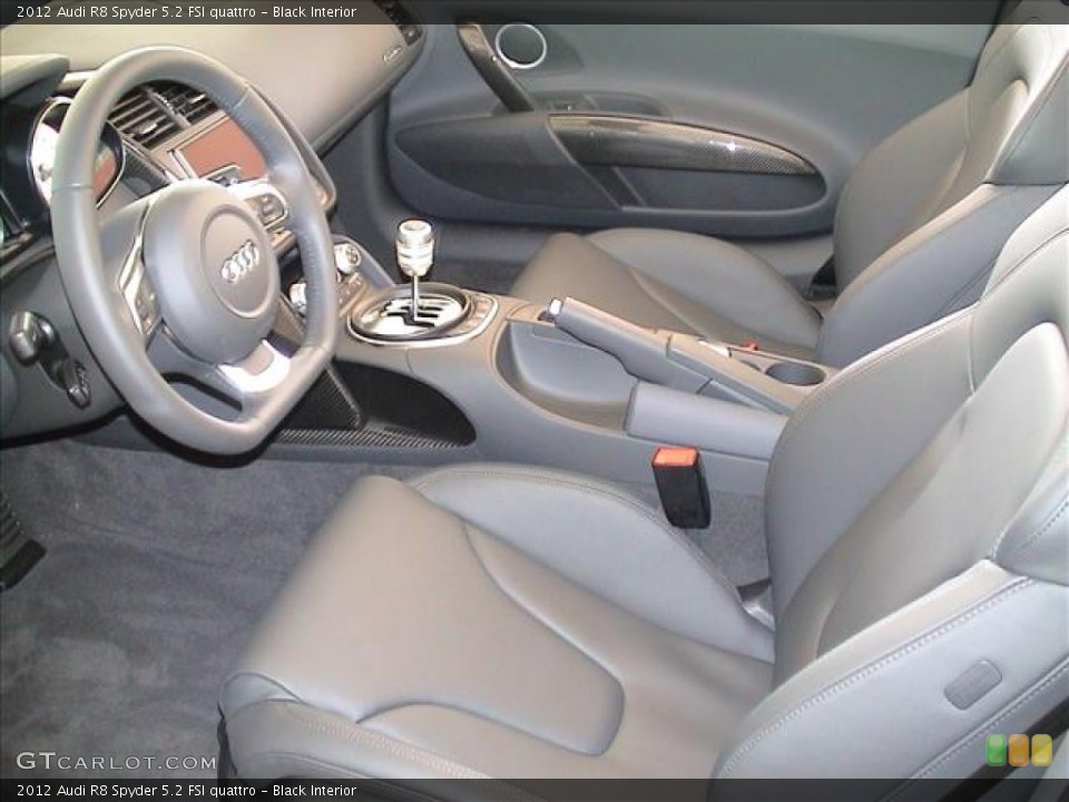 Black Interior Photo for the 2012 Audi R8 Spyder 5.2 FSI quattro #56139064