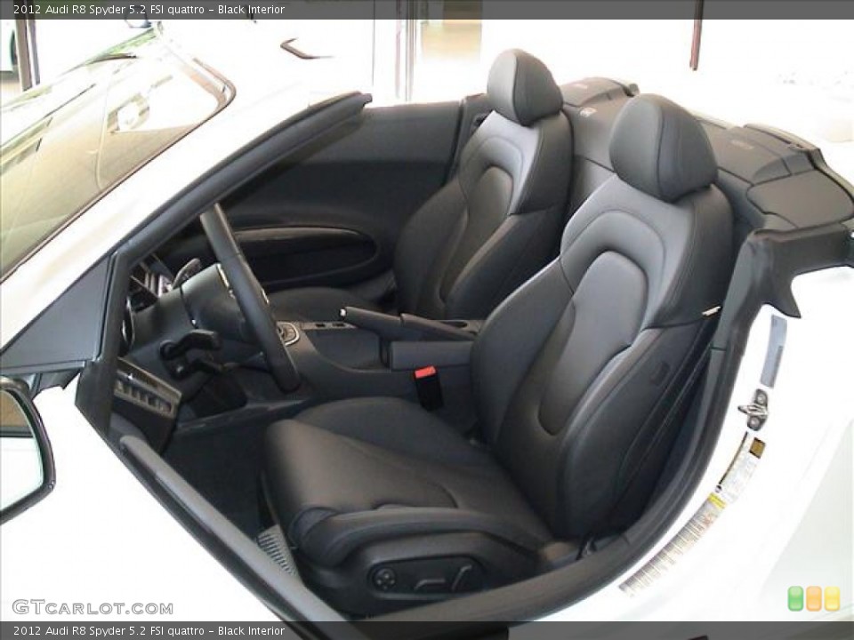 Black Interior Photo for the 2012 Audi R8 Spyder 5.2 FSI quattro #56139077