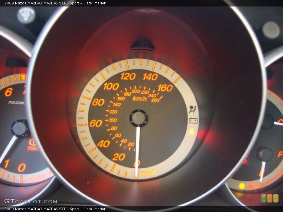Black Interior Gauges for the 2009 Mazda MAZDA3 MAZDASPEED3 Sport #56139089