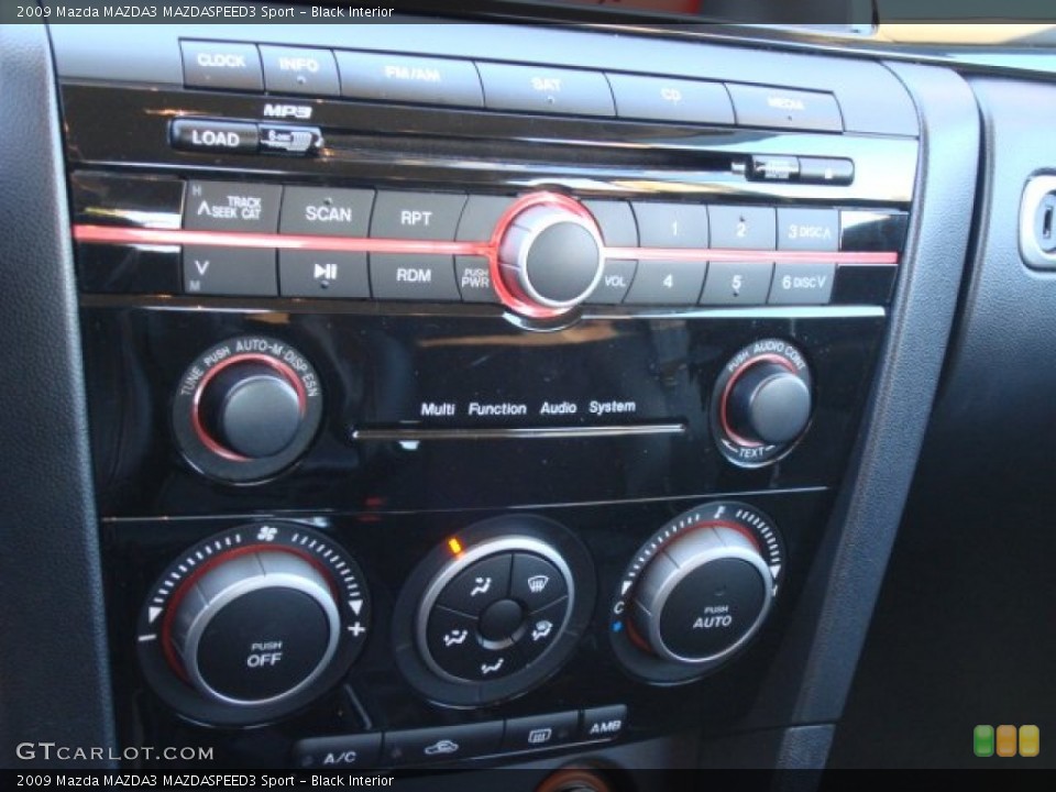 Black Interior Controls for the 2009 Mazda MAZDA3 MAZDASPEED3 Sport #56139107