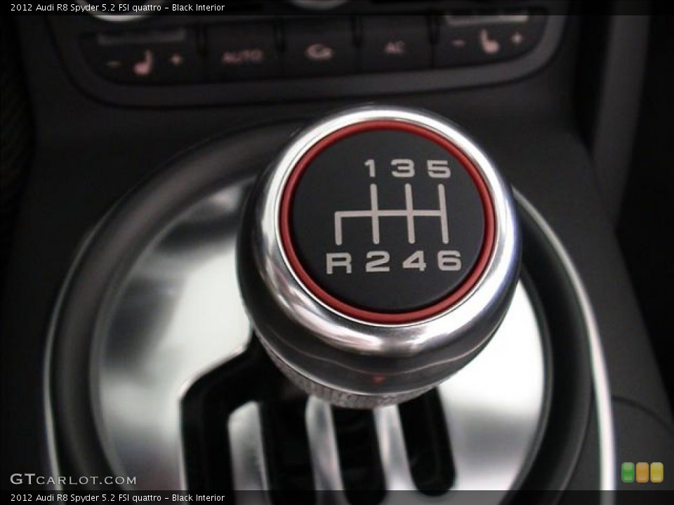 Black Interior Transmission for the 2012 Audi R8 Spyder 5.2 FSI quattro #56139263