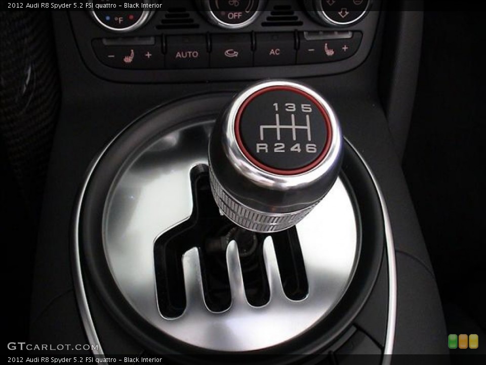 Black Interior Transmission for the 2012 Audi R8 Spyder 5.2 FSI quattro #56139271