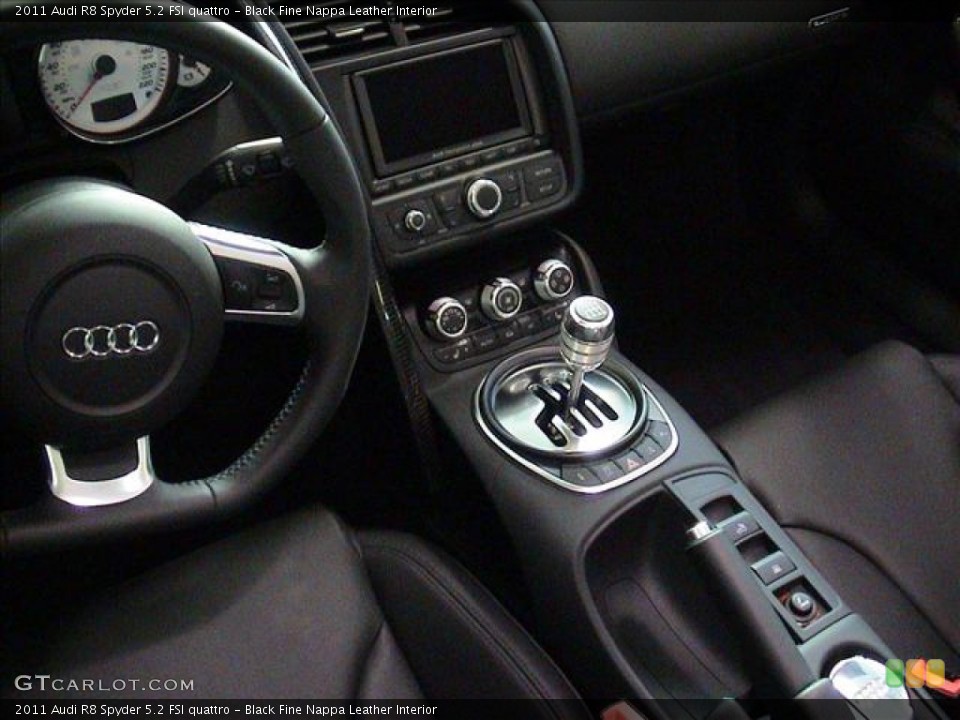 Black Fine Nappa Leather Interior Transmission for the 2011 Audi R8 Spyder 5.2 FSI quattro #56139506