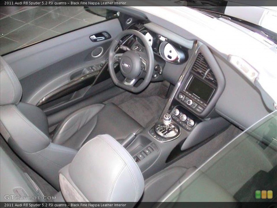 Black Fine Nappa Leather Interior Photo for the 2011 Audi R8 Spyder 5.2 FSI quattro #56139638