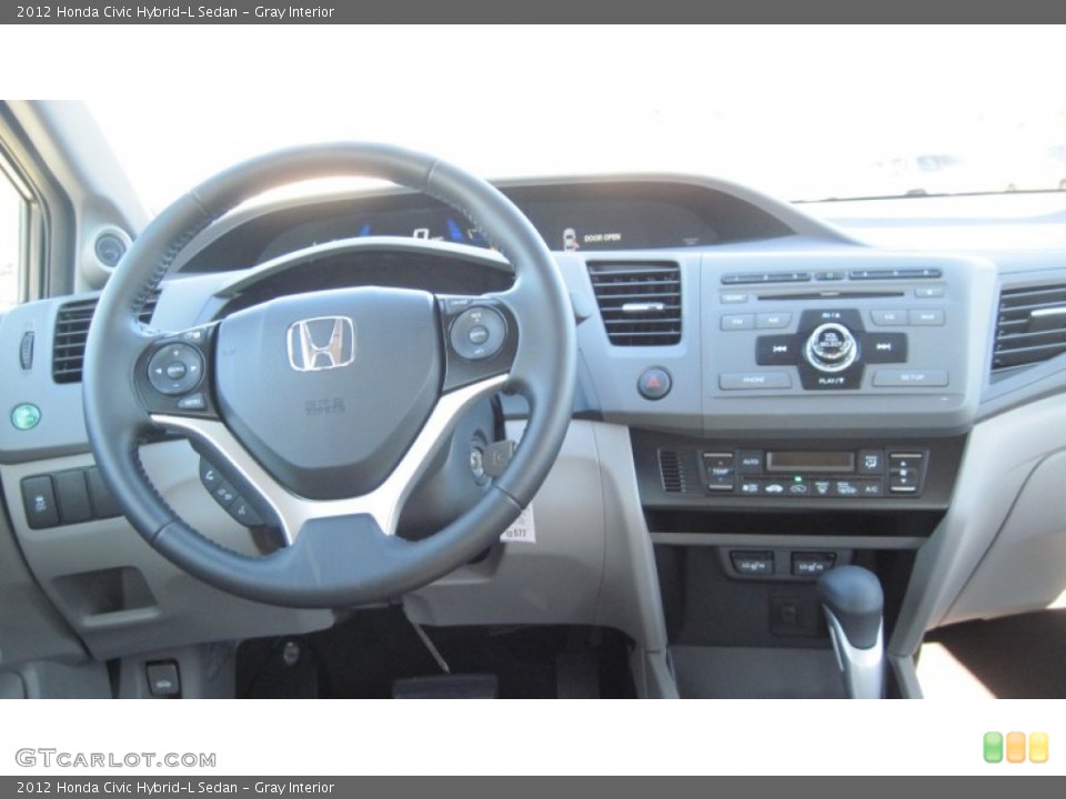 Gray Interior Dashboard for the 2012 Honda Civic Hybrid-L Sedan #56140487