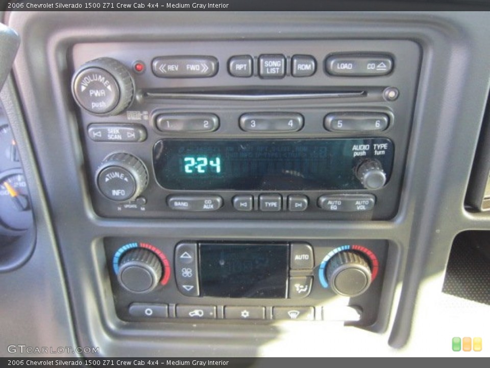 Medium Gray Interior Controls for the 2006 Chevrolet Silverado 1500 Z71 Crew Cab 4x4 #56144180