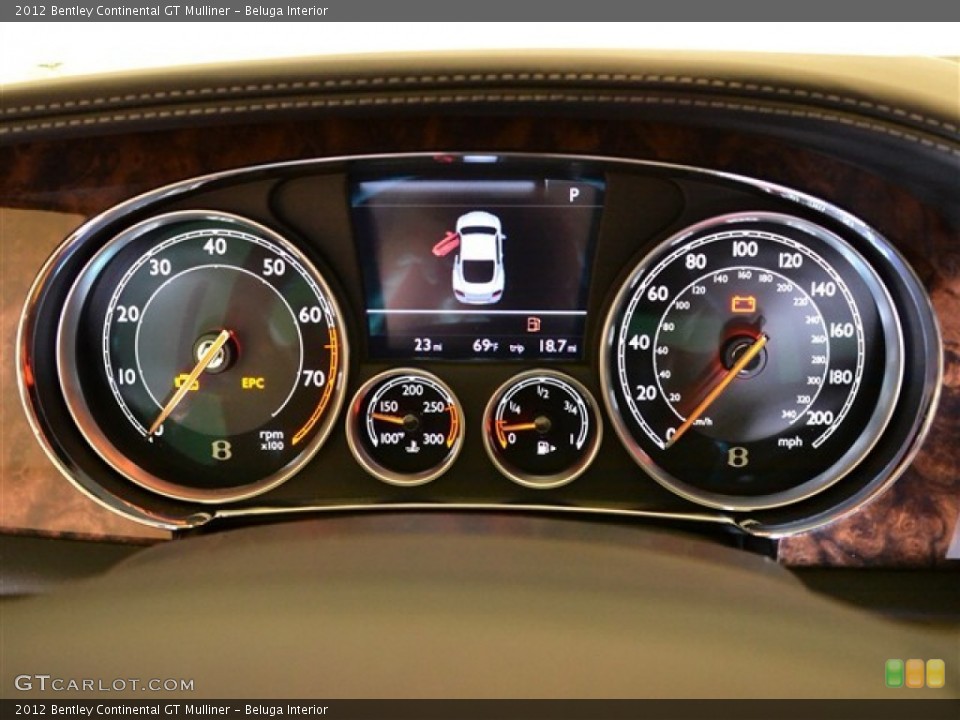 Beluga Interior Gauges for the 2012 Bentley Continental GT Mulliner #56150705