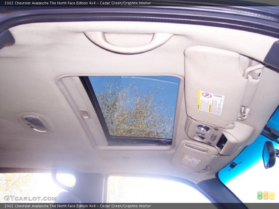Cedar Green/Graphite Interior Sunroof for the 2002 Chevrolet Avalanche The North Face Edition 4x4 #56151869