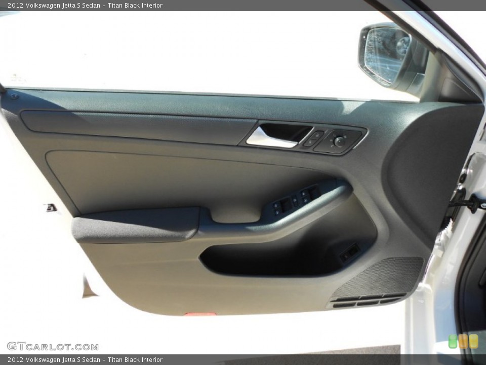 Titan Black Interior Door Panel for the 2012 Volkswagen Jetta S Sedan #56153567