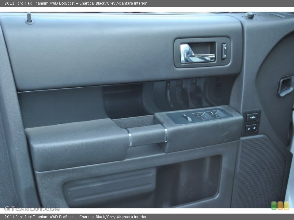 Charcoal Black/Grey Alcantara Interior Door Panel for the 2011 Ford Flex Titanium AWD EcoBoost #56154116