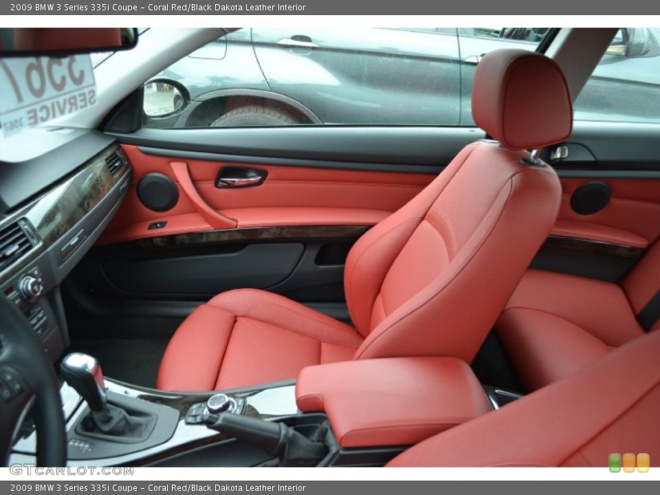 Coral Red/Black Dakota Leather Interior Photo for the 2009 BMW 3 Series 335i Coupe #56155337