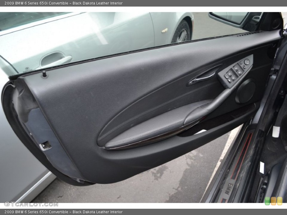 Black Dakota Leather Interior Door Panel for the 2009 BMW 6 Series 650i Convertible #56155358