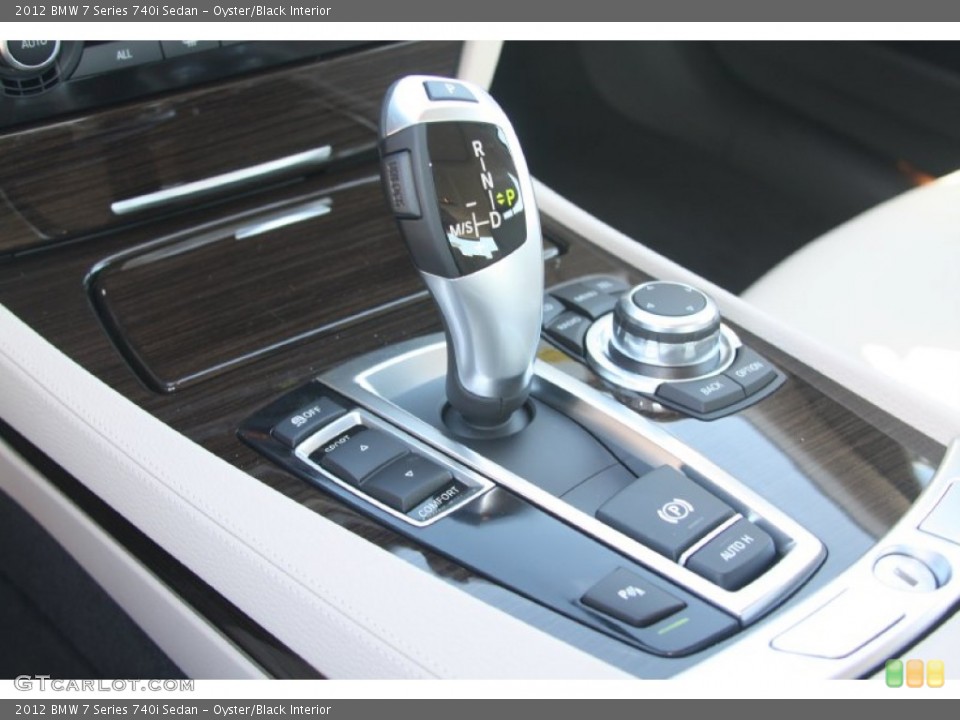Oyster/Black Interior Transmission for the 2012 BMW 7 Series 740i Sedan #56160356